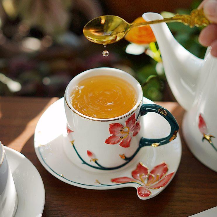 咖啡杯子高档精致欧式咖啡杯碟套装下午茶杯茶具家用陶瓷整套水具