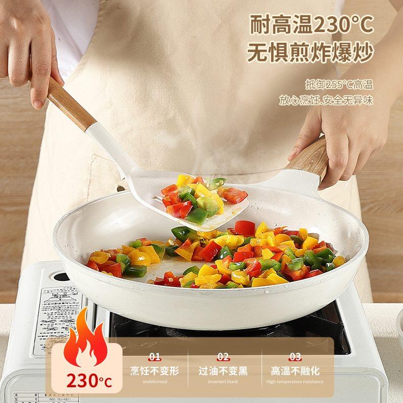 硅胶锅铲不粘锅专用护锅铲炒勺炒菜铲子家用硅胶锅铲榉木厨具套装