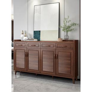 全新中国风实木色鞋柜家居入口入口简约现代客厅集成墙储入口鞋柜