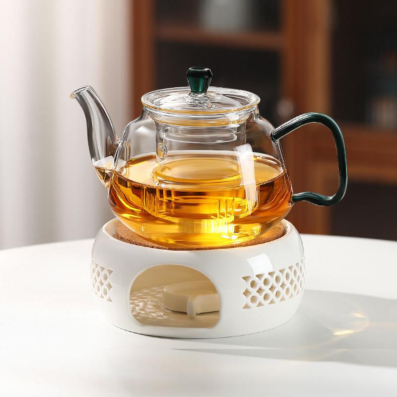 大容量茶壶泡茶套装家用煮茶器耐高温红花茶壶玻璃泡茶壶过滤茶壶