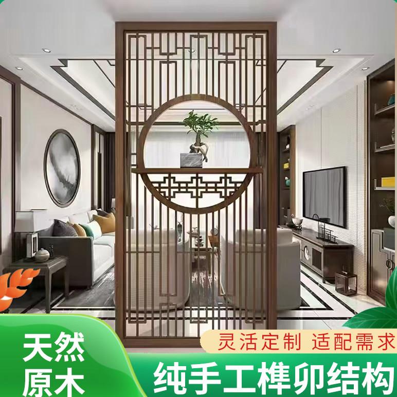 东阳木雕中式花格实木吊顶雕花门镂空隔断屏风电视背景墙仿古门窗