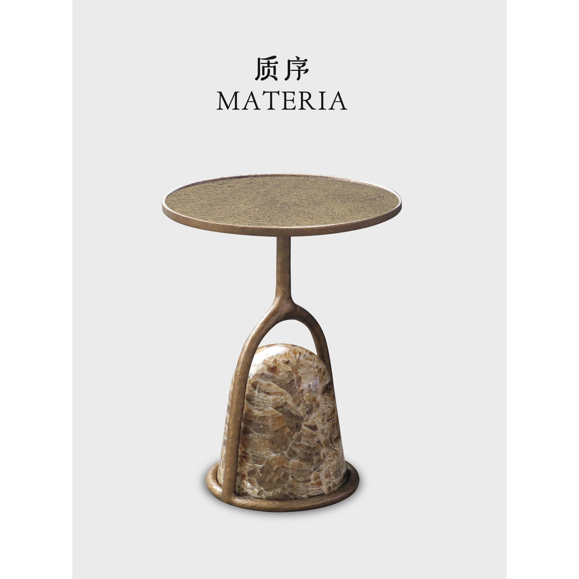 意式极简铝客厅沙发角几轻奢高级古典玉大理石边几创意小茶几摆件