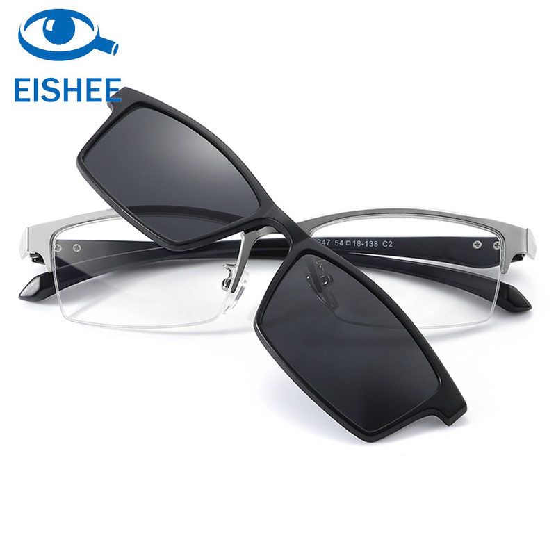 磁吸套镜偏光太阳眼镜男开车驾驶夜视镜墨镜夹片女近视框架潮