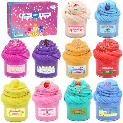 60ml 史莱姆套装slime kit 棉花泥 黄油泥不沉淀彩泥黏土玩具