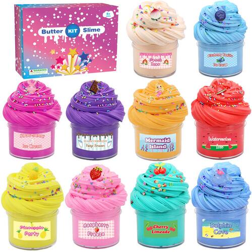 60ml 史莱姆套装slime kit 棉花泥 黄油泥不沉淀彩泥黏土玩具