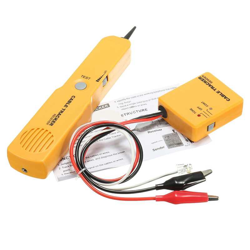 Cable Tester Tracker RJ11/45 Wire Tracer Handheld Telephone