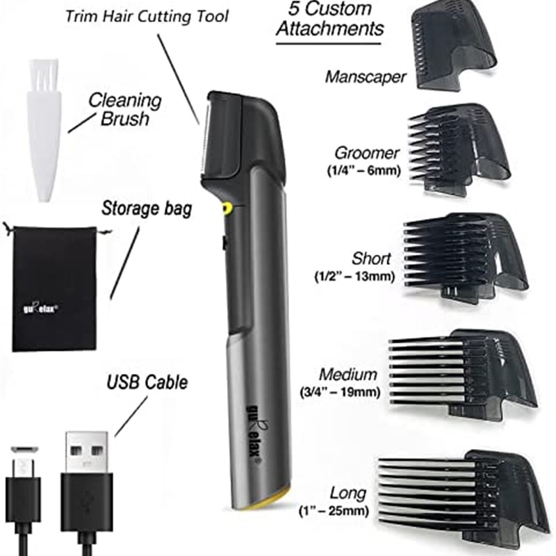 Gurelax 2022 Titanium Trim Hair Trimmer for Men  USB Recharg