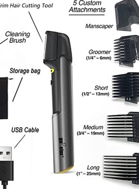 Gurelax 2022 Titanium Trim Hair Trimmer for Men  USB Recharg