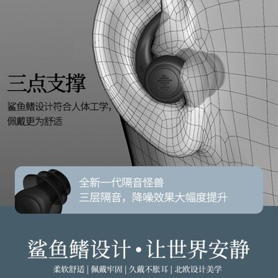 Professional earplugs anti-noise sleep super sound insulatio