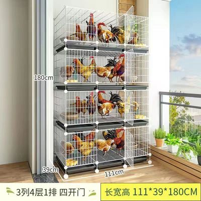 新型兔笼大号鸡笼子家用养殖铁笼大鸡只三层室内外特大号自动清粪