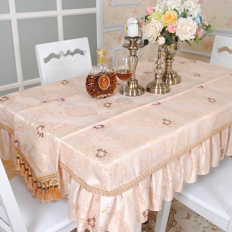 定制欧式伸缩折叠桌子套西餐桌布布艺茶几正方形餐桌罩台布餐桌垫