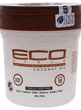 Ecoco Eco Style Gel - Coconut Oil - Adds Luster And Moisturi