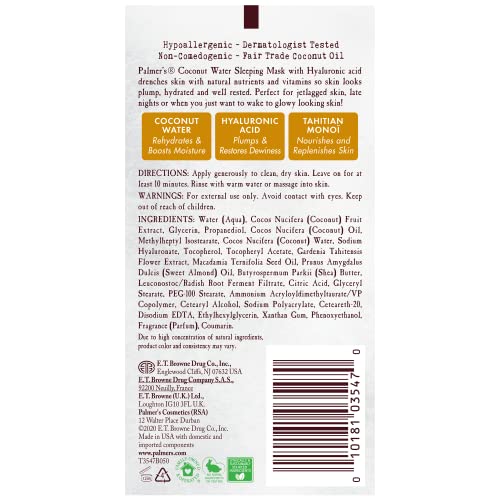 Palmers Coconut Oil Formula Coconut Water Sleeping Mask  3