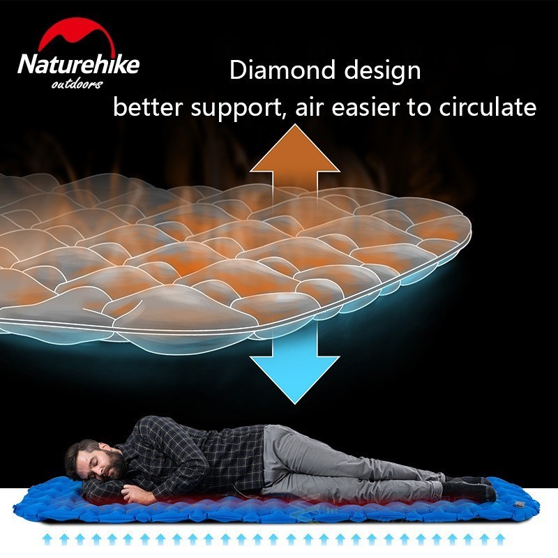 Outdoor Inflatable Mattress Camping Sleeping Pad Hiking Sing