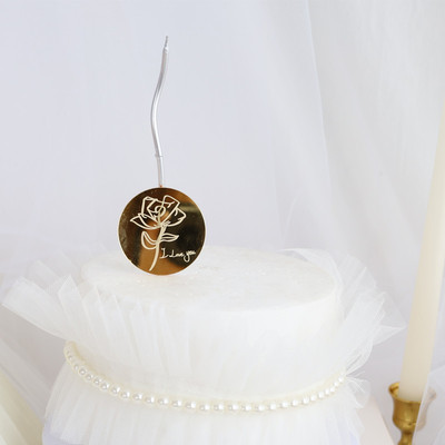 Rose Tanabata Valentines Day Birthday Cake Cupcake Plug-in