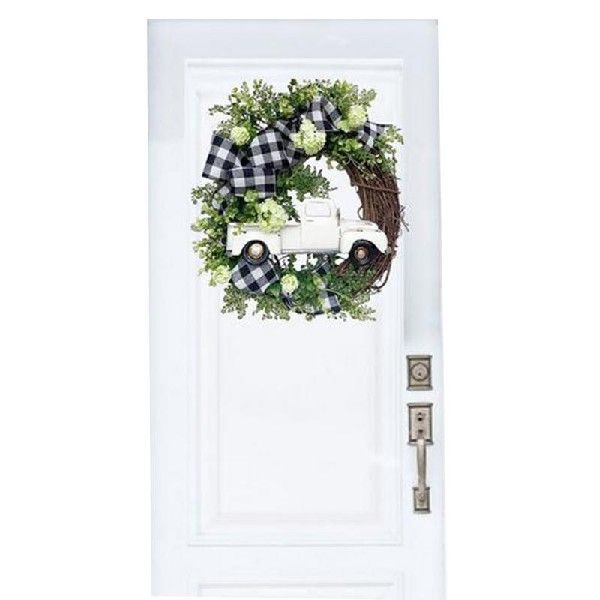 Vintage Truck Wreath Spring Wreaths For Front Door Door