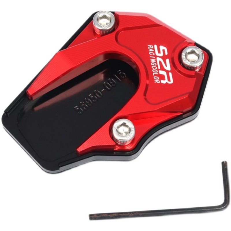 适用豪爵VR150摩托车改装加宽加大防滑铝合金边撑侧支架脚垫配件