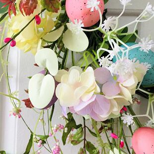 Easter Eggs Colorful Hanging Wreath Door Flower 极速40cm