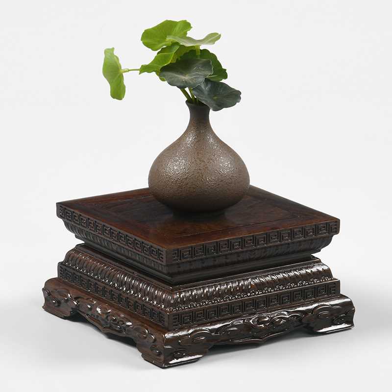 新佛像金刚祥云底座财神莲花台观音实木制加高供奉关公摆件供佛家