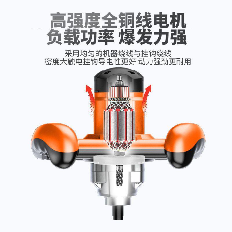 跨境方向盘搅拌器批土粉搅拌机手持式油漆水泥工业级大功率打