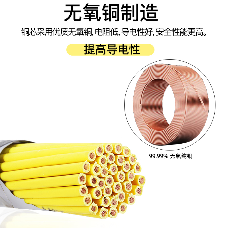 国标铜芯KVV控制电缆1012 16 20 24 30芯1 1.5 2.5平方多芯电缆线