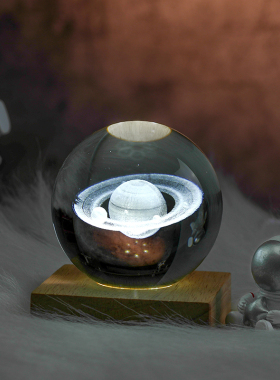 水晶球办公室桌面小摆件透明转运月球创意玻璃装饰品生日礼物女生