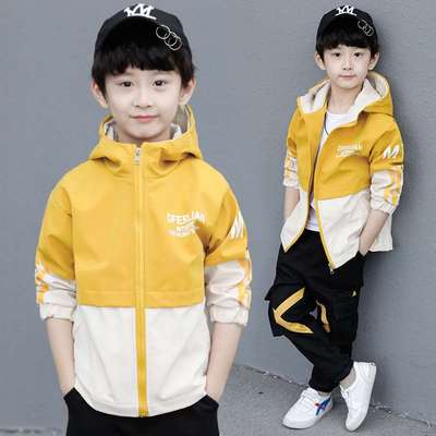 男童外套春秋2022新款洋气儿童加绒加厚秋冬装男孩中大童冲锋衣潮