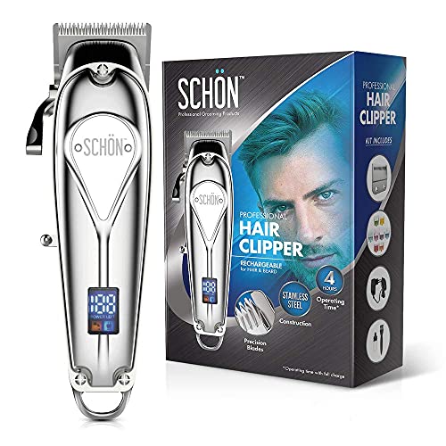 Schon Cordless Rechargeable Hair Clipper and Trimmer for Men