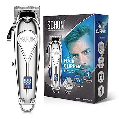 Schon Cordless Rechargeable Hair Clipper and Trimmer for Men