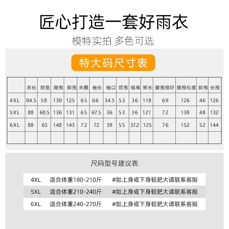 加肥加大码雨衣300斤200斤分体耐磨男士电动摩托车专用雨裤套装