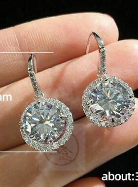 -Cao Shis new fashion simple temperament ladies zircon earr
