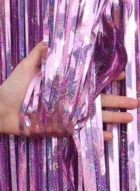 Rose Gold Curtain Background Birthday Party Decor Shimmer Wa