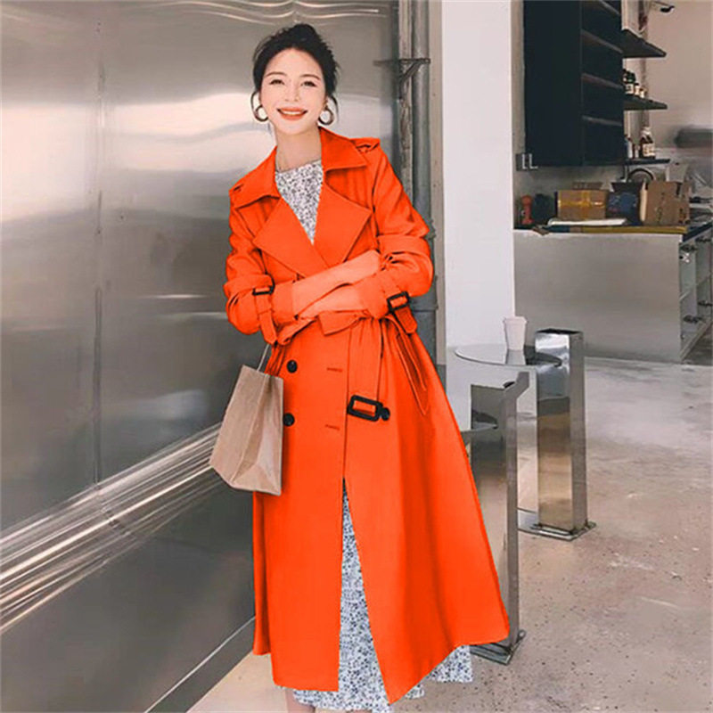 春秋新款英伦风长款风衣女