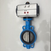 D671X 16Q气动对夹软密封蝶阀双作用开关型24v220v调节型4ma 20ma