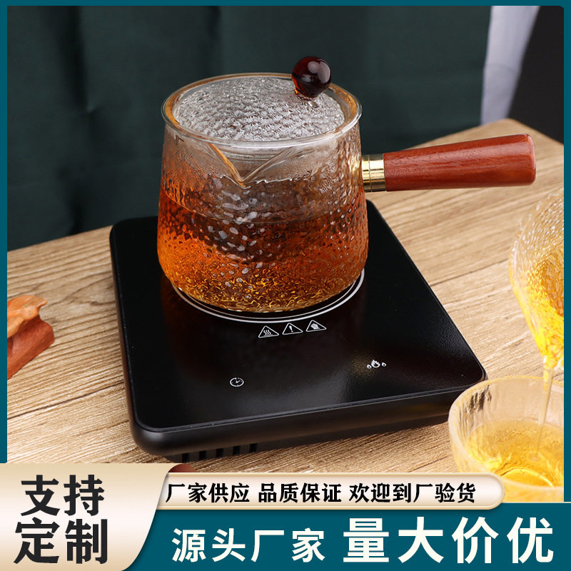 速热可烧水恒温杯垫办公室加热底座100度可调温煮茶器 超薄电陶炉