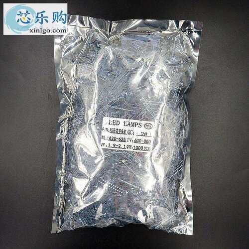 F55mm白发红平头高亮红光LED发光二极管全新