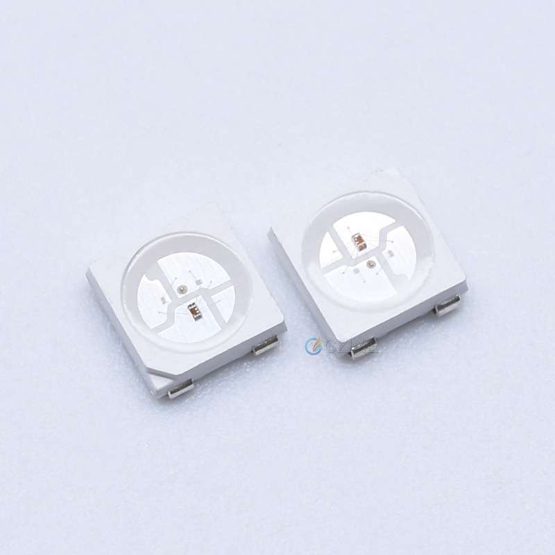 可编程5V5050灯珠四脚rgb幻彩内置ic全彩兼容ws2812b贴片led灯珠