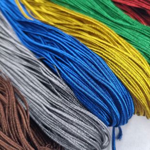 3毫米坑绳彩色金丝浅金色凹带蛇腹带 辅料 凹槽绳KK如意带家纺服装