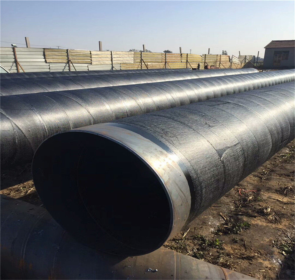 防腐螺旋钢管厂家供应 DN1000口径环氧煤沥青 刷油缠布防腐螺旋管