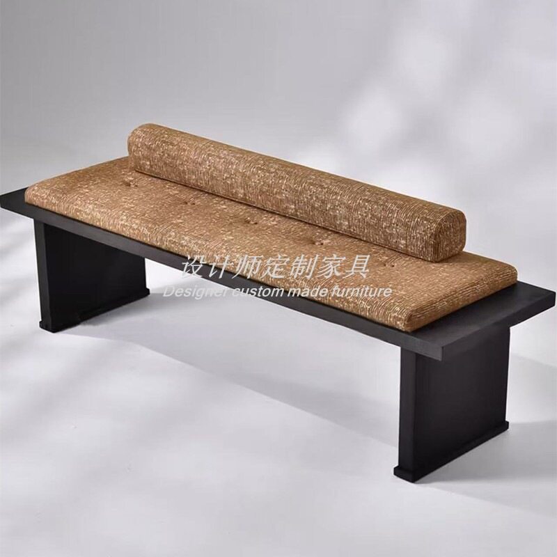 意式极简设计师长条换鞋凳