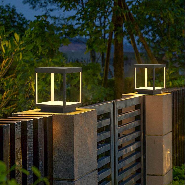 太阳能庭院灯户外壁灯防水园林草坪灯户外灯太阳能柱头灯围墙灯