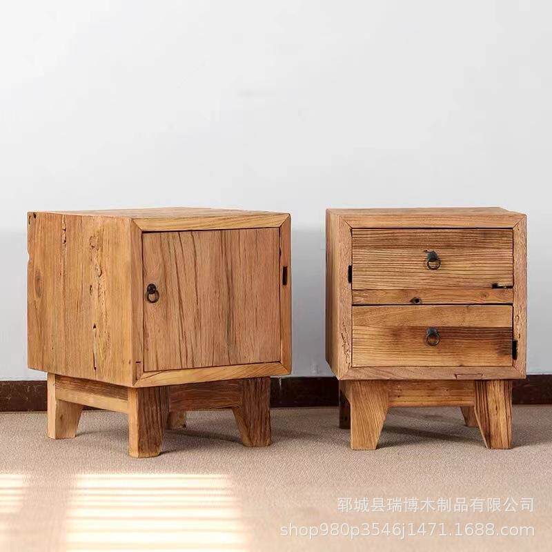 床头柜现代简约日式榻榻米地台小柜子卧室经济型实木脚收纳矮柜