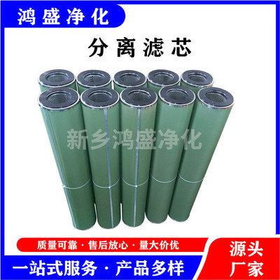 供应分离滤芯1203126 鸿盛净化厂家生产透平油油水分离滤芯