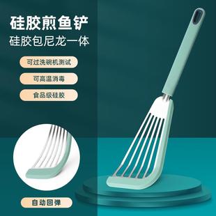 厨房用品烹饪硅胶铲耐高温防滑煎牛扒铲铁板烧煎铲锅铲防烫煎鱼铲