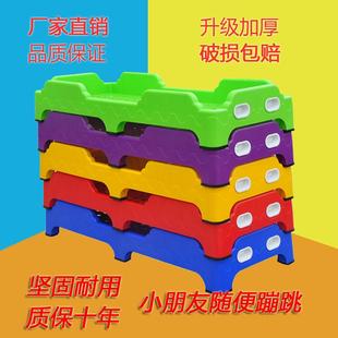 幼儿专用宝宝午睡床幼儿园塑料床儿童塑料叠加床学生床托管床