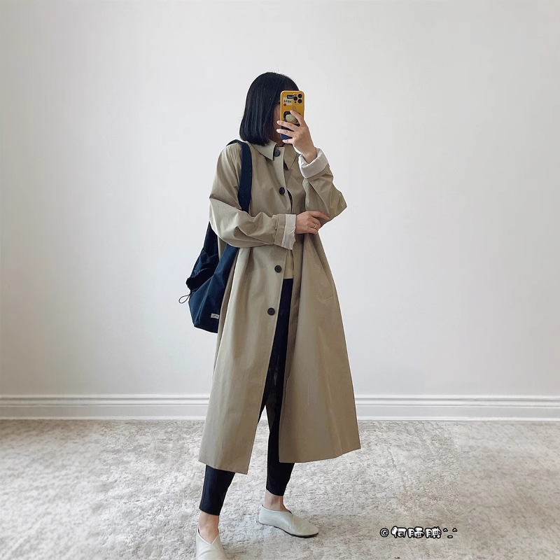 studio nicholson holin 经典廓形棉质风衣 女 极简 加拿大代购