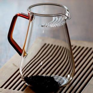 大容量月牙公道杯玻璃壶一体过滤分茶器泡茶杯大容量家用过滤壶