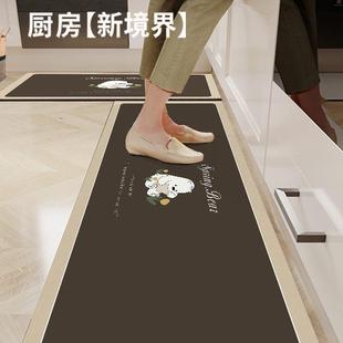 家用厨房专用地垫防滑防脏防污可擦免洗地垫侘寂风硅藻泥吸水垫子