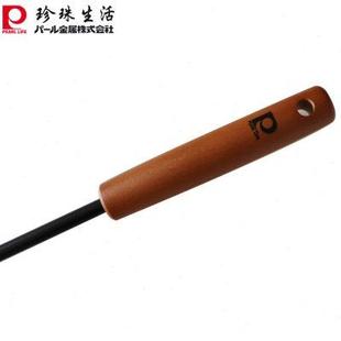 珍珠生活日本制造鐵鍋鏟炒菜鏟鍋鏟炒勺炒菜鏟子耐高木柄鍋鏟家用