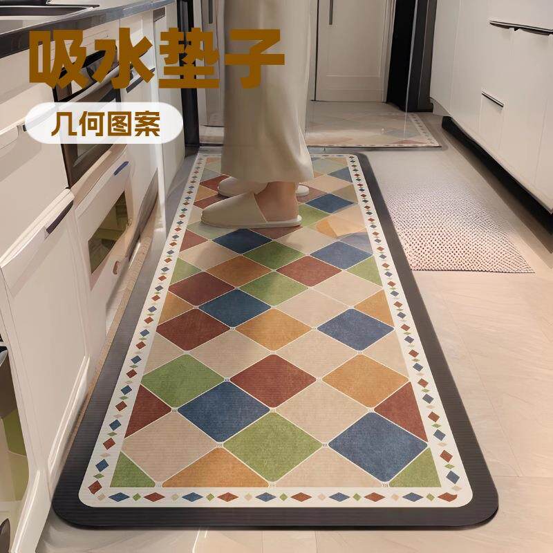 厨房专用地垫免洗硅藻泥防水防油脚垫垫子吸水防滑耐脏地毯浴室